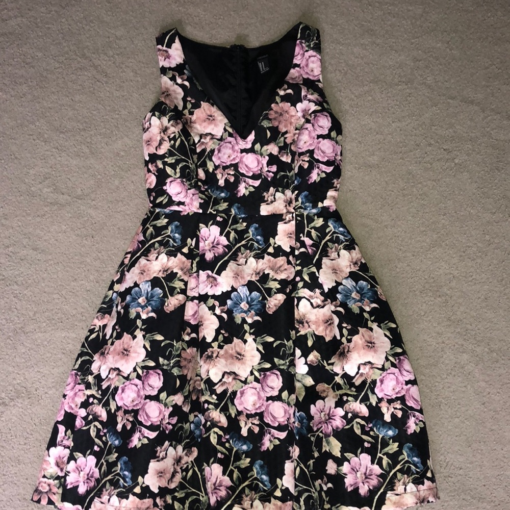 floral pleated dress